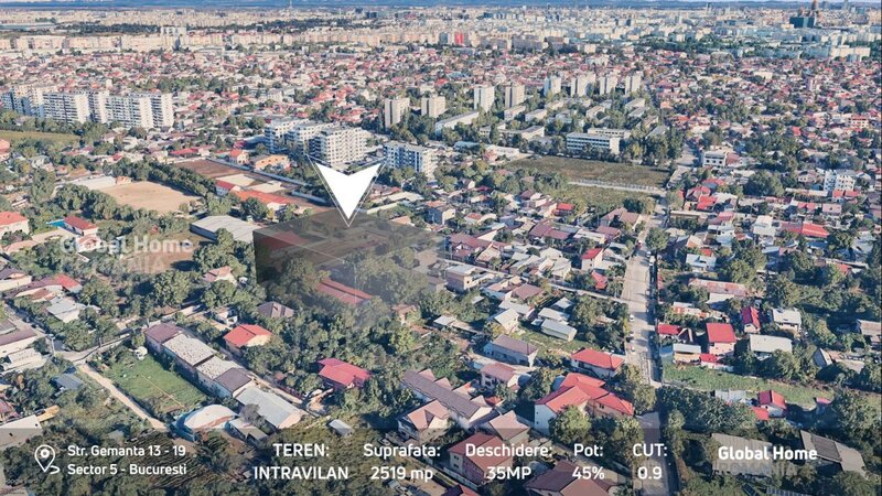 Salaj sector 5, teren 2.519 mp, deschidere 34 mp documentatie verificata