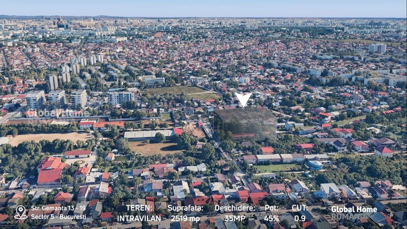 Salaj sector 5, teren 2.519 mp, deschidere 34 mp documentatie verificata